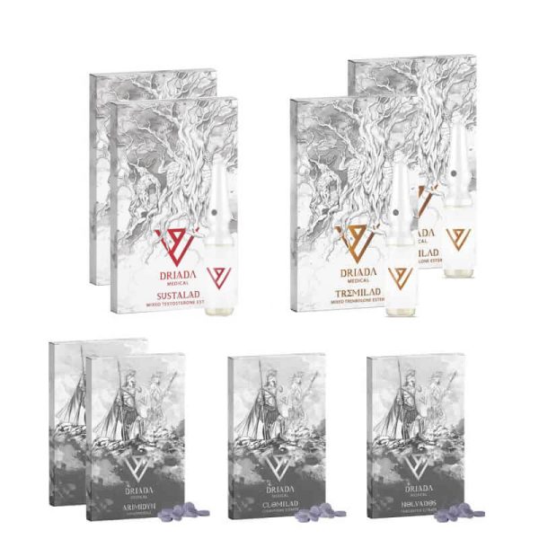 Packen Sie fettfreie Muskelmasse für 10 Wochen (Sustanon Tri Tren) von Driada Medical